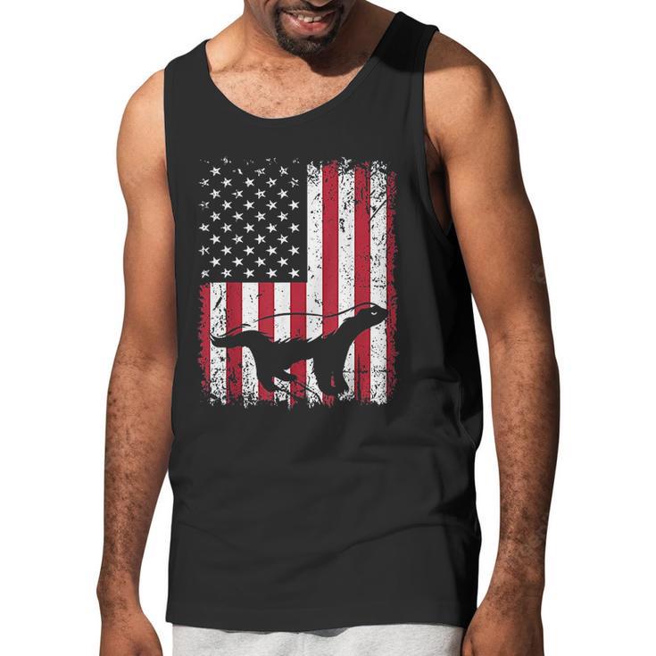 Vintage Honey Badger American Flag Animals Lover Men Tank Top