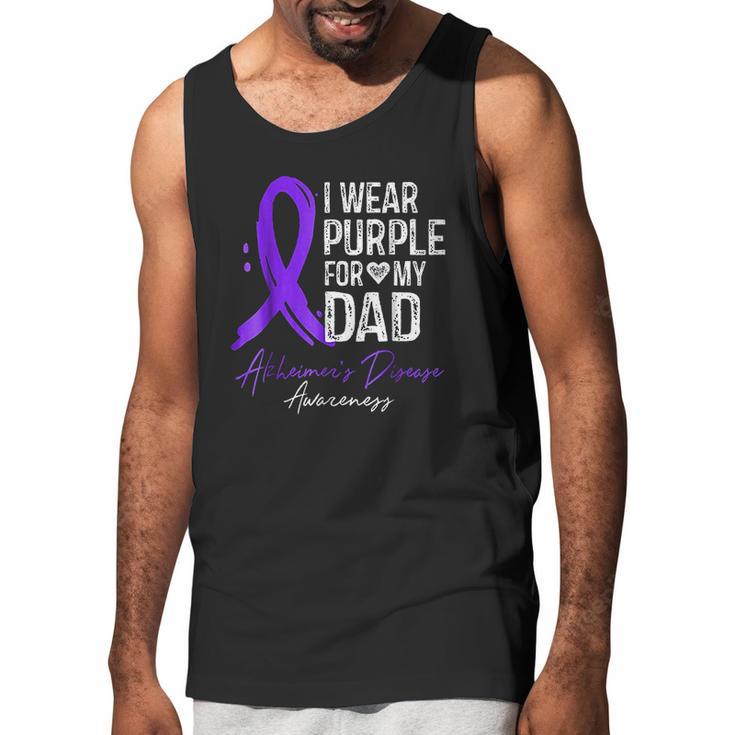 I Wear Purple For My Dad Alzheimer Disease Awareness Men Tank Top