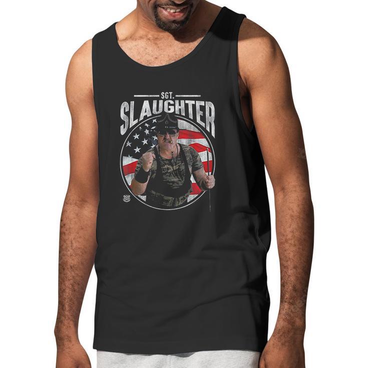 Wwe Sgt Slaughter With Flag Men Tank Top