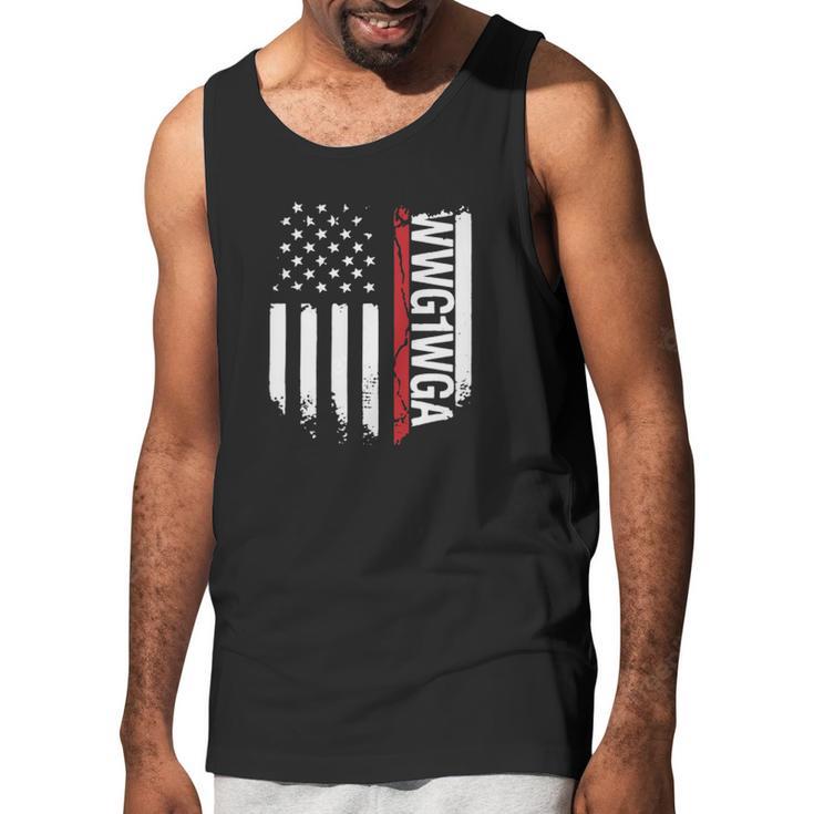 Wwg1wga American Flag Men Tank Top