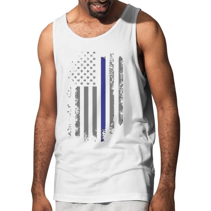 Back The Blue Usa Flag Police Lives Matter Men Tank Top