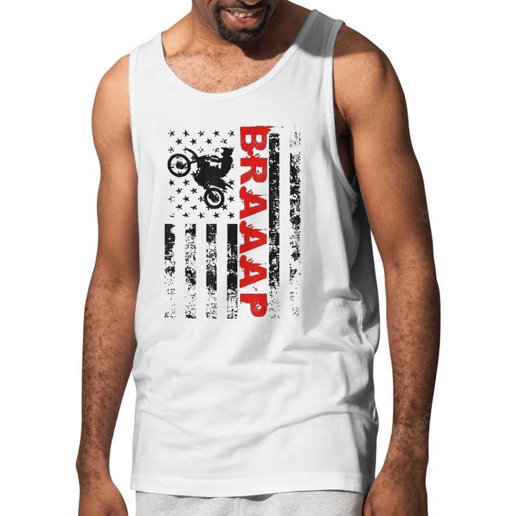 Braaap Vintage Usa American Flag Men Tank Top