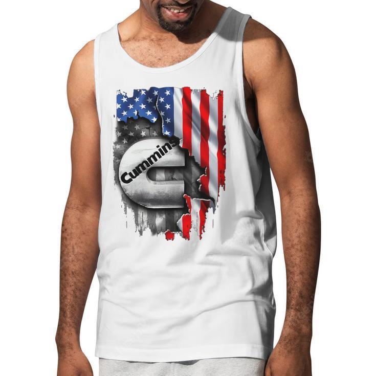 Cummins Engine Diesel American Flag Pariots Men Shir Men Tank Top