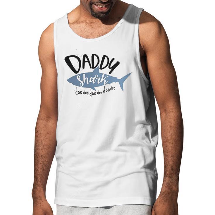 Daddy Shark Art Dad Birthday Gifts Men Tank Top