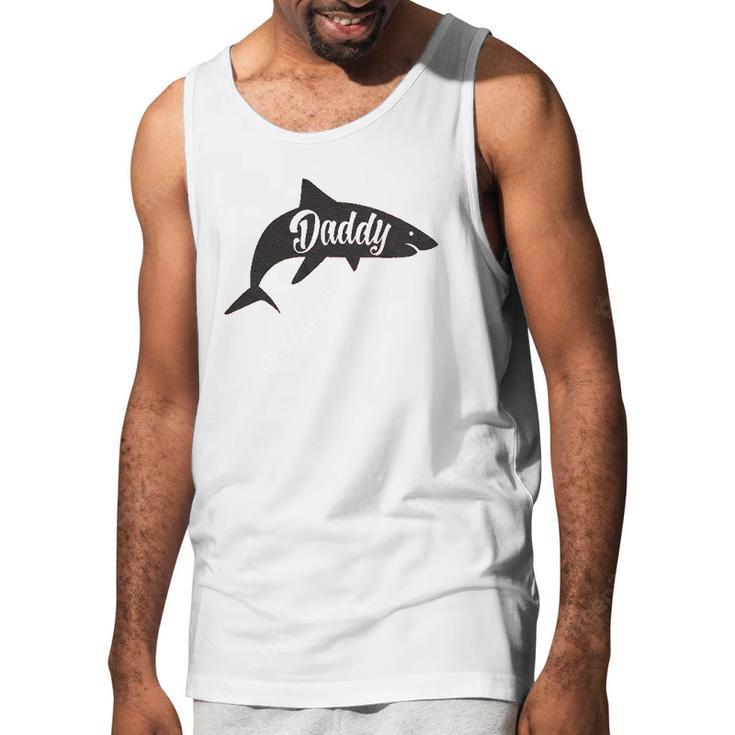 Daddy Shark Cute Funny Family Cool Best Dad Vacation Men Tank Top