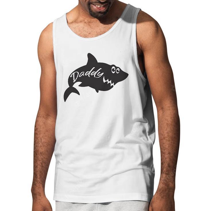 Daddy Shark Cute Funny Family Ocean Beach Summer Vacation Men Tank Top