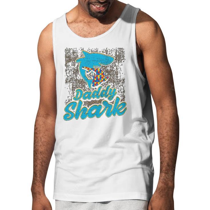 Daddy Shark Dad Father Dad Birthday Gifts Men Tank Top