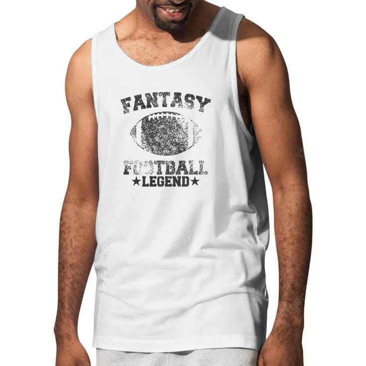 Mens Fantasy Football Legend Funny Season Novelty Graphic Dad Gameday Men Tank Top