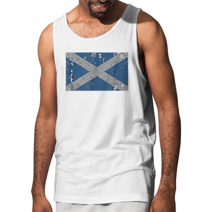 Scotland Flag Scottish Saltire Saint Andrews Cross Men Tank Top