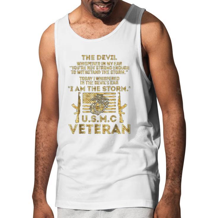 Usmc Veteran I Am The Storm Gold Effect Men Tank Top