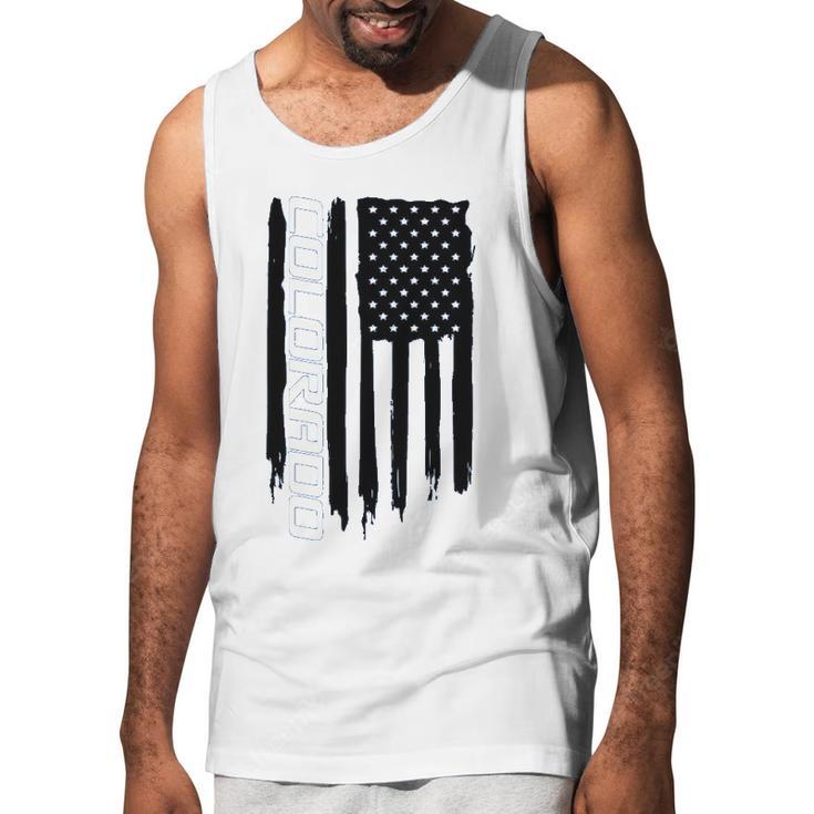 Wheel Spin Addict Colorado Truck American Flag Men Tank Top