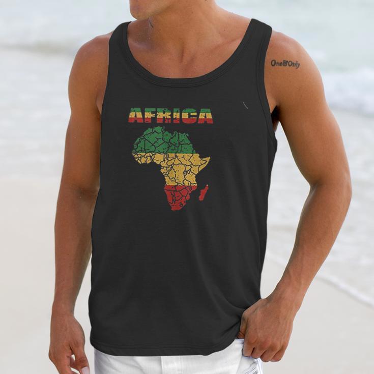 African Continent Afro American Reggae Flag Men Tank Top