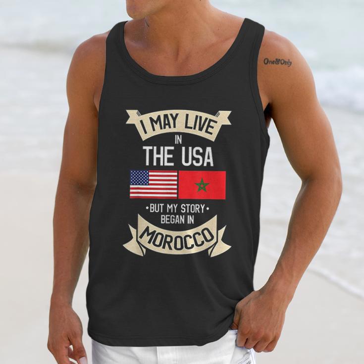 American Flag Morocco Moroccan Roots Gifts Men Tank Top