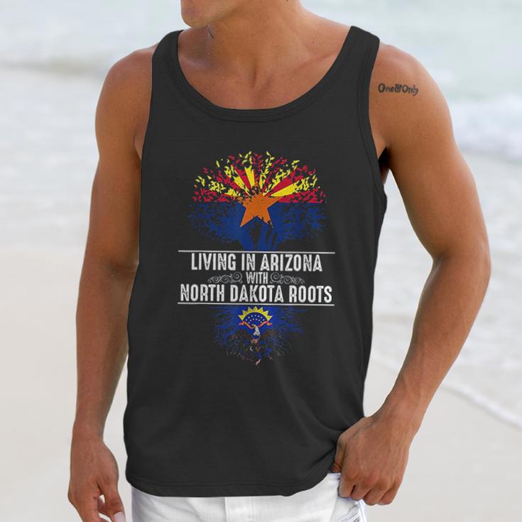 Arizona Home North Dakota Roots State Tree Flag Gift Men Tank Top