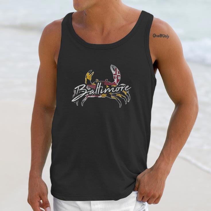 Baltimore Maryland Flag Crab Men Tank Top