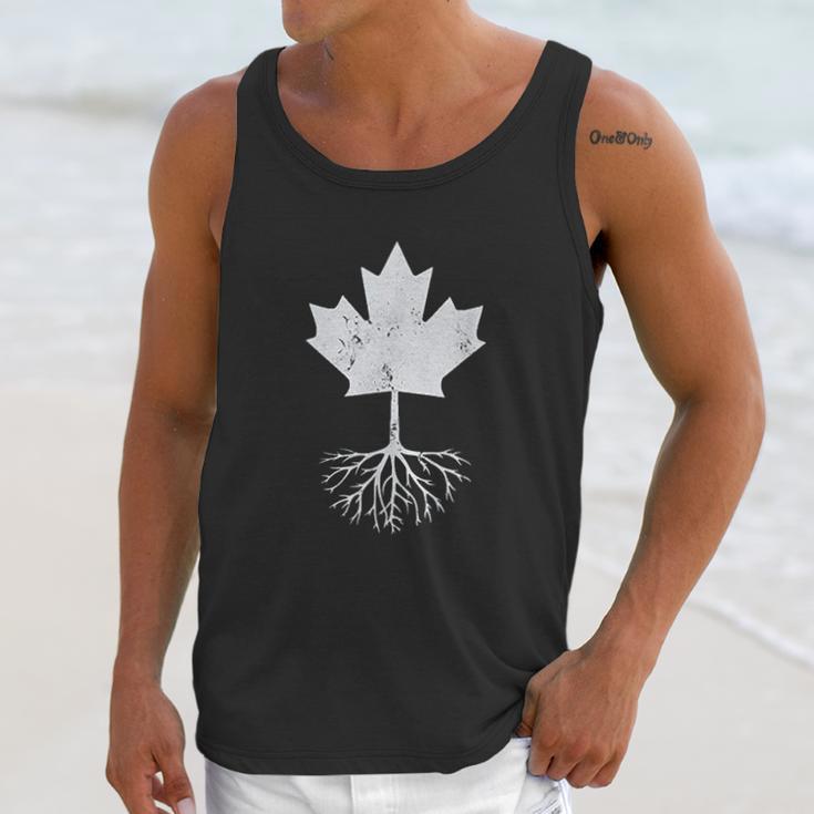 Canadian Roots Maple Leaf Canada Flag Design For Canadiens Men Tank Top