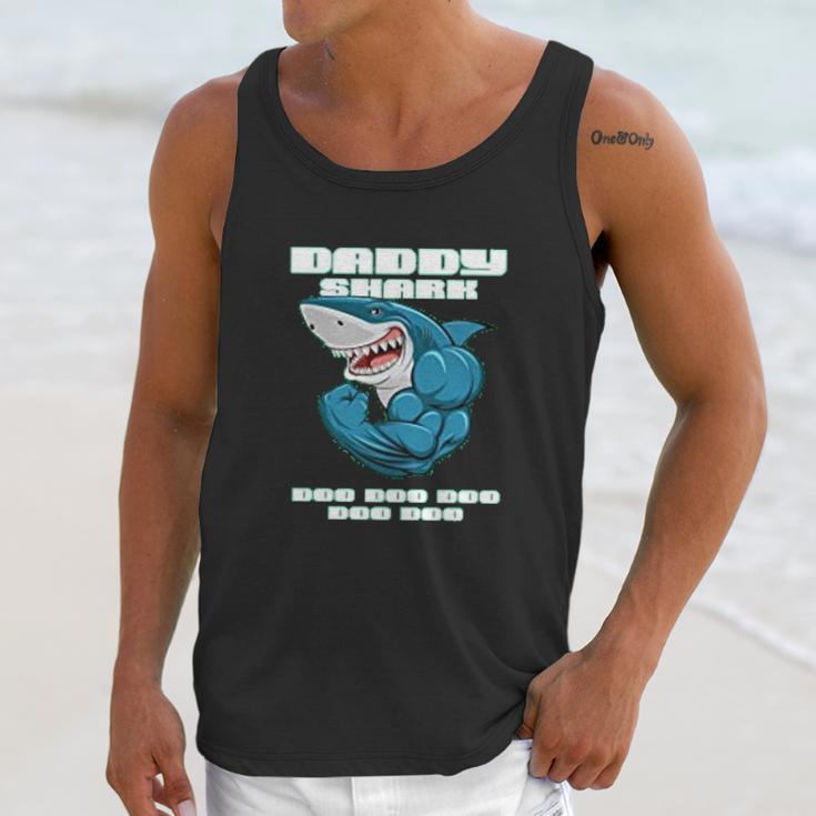 Daddy Shark Doo Doo Fathers Day Funny Gift Men Tank Top