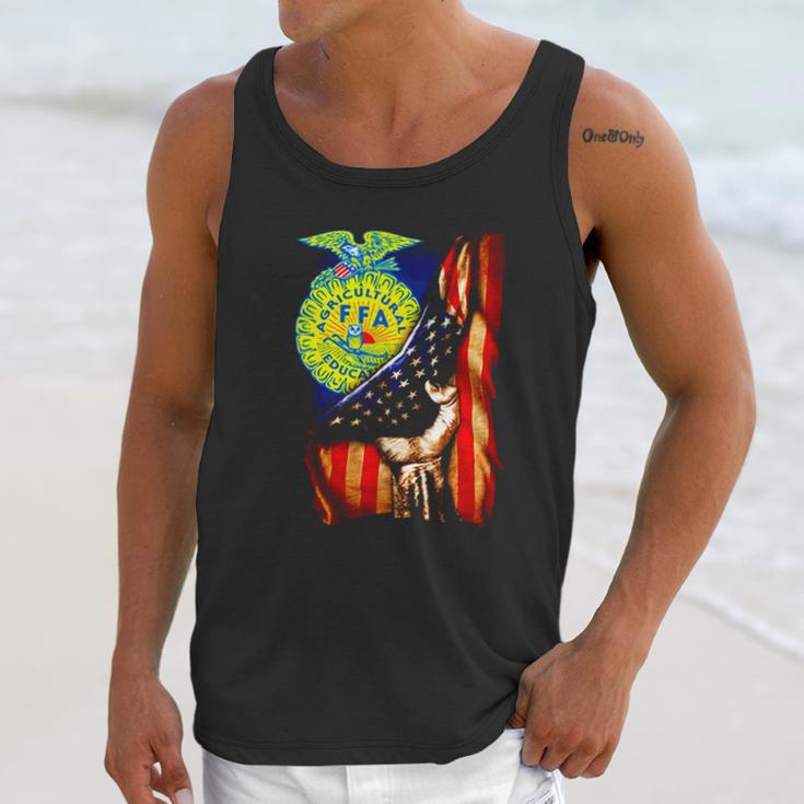 Ffa Emblem Inside American Flag Men Tank Top