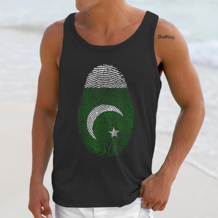 Flag Fingerprint It Is In My Dna Gift For Pakistani Men Tank Top