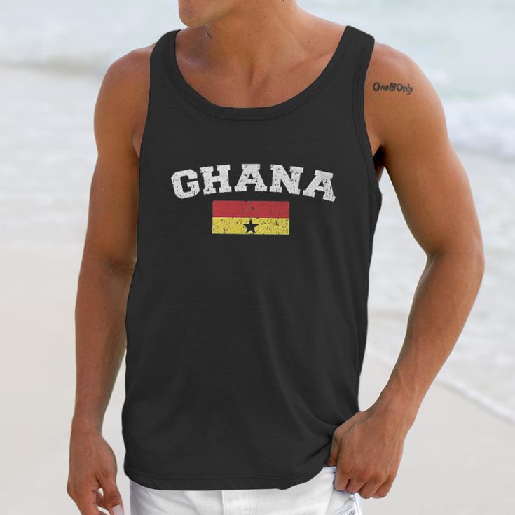 Mens Flag Of Ghana Faded Ghanaian Flag Men Tank Top