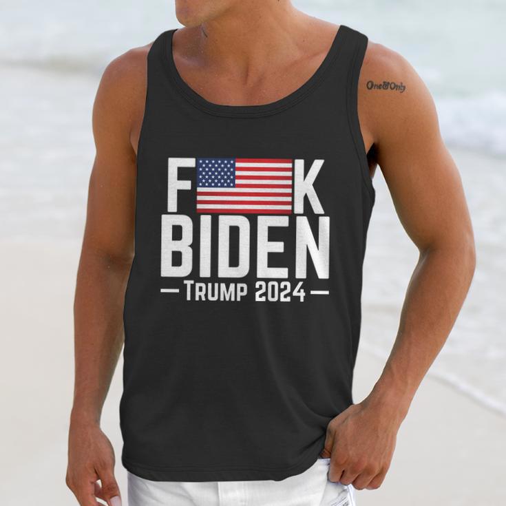 Fuck Biden American Flag Trump 2024 Shirt Men Tank Top