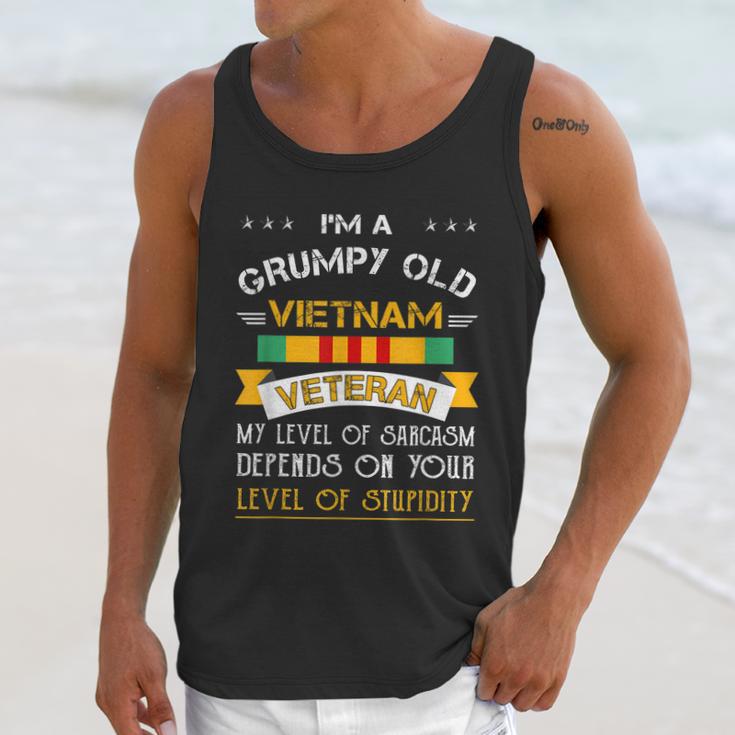 Funny Gift For Grumpy Old Vietnam Veteran Graphic Design Printed Casual Daily Basic Men Tank Top