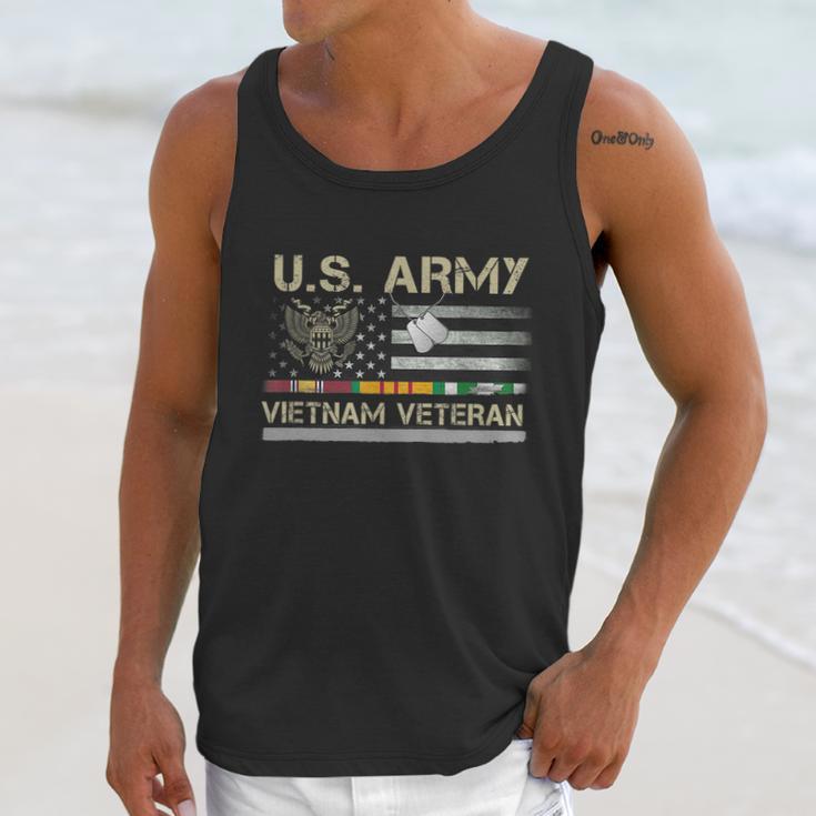 Funny Us Army Vietnam Veteran Usa Flag A Great Gift For Veteran Vietnam Army Men Tank Top