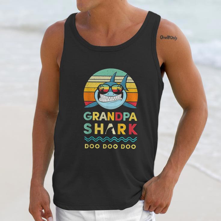 Grandpa Shark Gift For Grandfather Men Tank Top