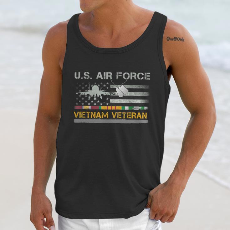 Great Gift Us Air Force Vietnam Veteran Usaf Veteran Usa Flag Gift Graphic Design Printed Casual Daily Basic Men Tank Top