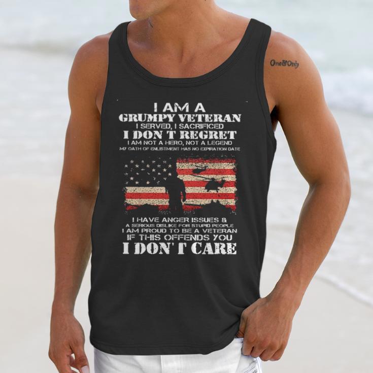 I Am A Grumpy Veteran I Dont Care 2022 New Gift Men Tank Top