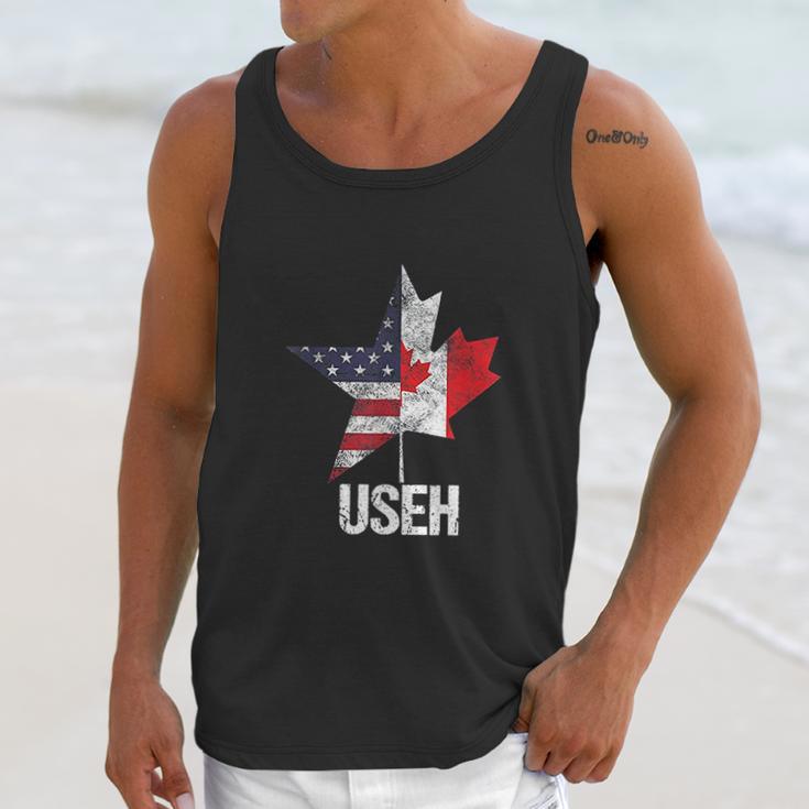 Half Canadian American Useh Canada Usa Flag United States Men Tank Top