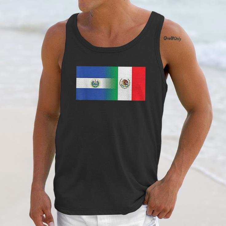 Half Mexican Half Salvadorian Flag Mexico El Salvador Men Tank Top