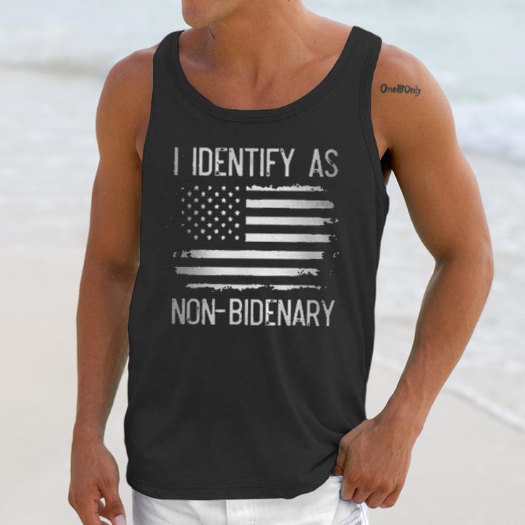 I Identify As Non Bidenary American Flag Enjoyable Gift 2022 Men Tank Top