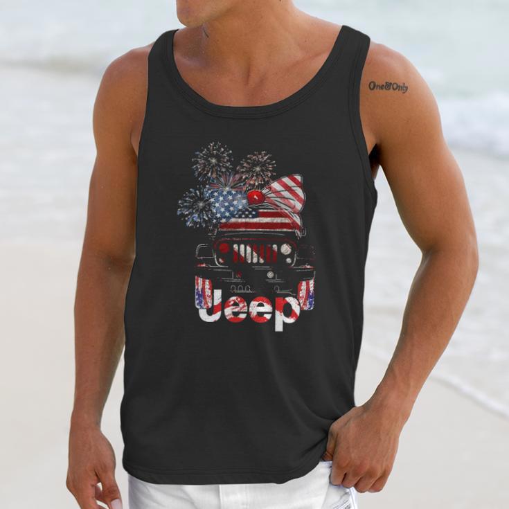 Jeep 4Th Of July American Flag Independence Men Tank Top