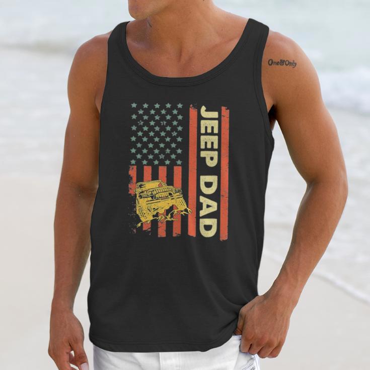 Jeep Dad American Flag Fathers Day 4Th Of July Men Tank Top