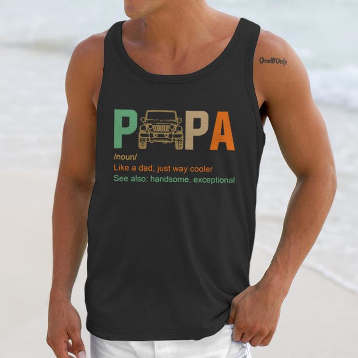 Jeep Papa Noun Like A Dad Just Way Cooler Vintage Men Tank Top