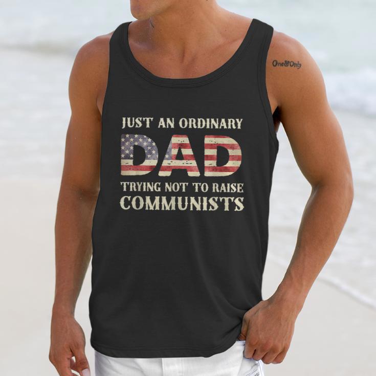 Just An Ordinary Dad Trying Not To Raise Communist Skull Dad Graphic Design Printed Casual Daily Basic Men Tank Top