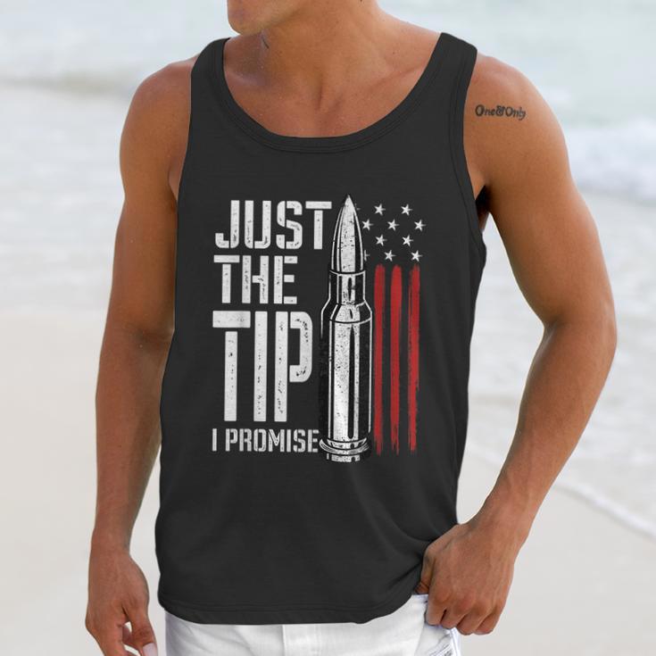 Just The Tip I Promise Bullet American Flag Gun Lover Gifts Graphic Design Printed Casual Daily Basic Men Tank Top