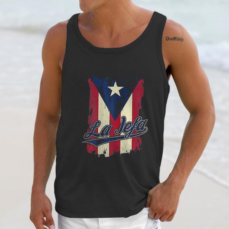 La Jefa Puerto Rico Flag Men Tank Top