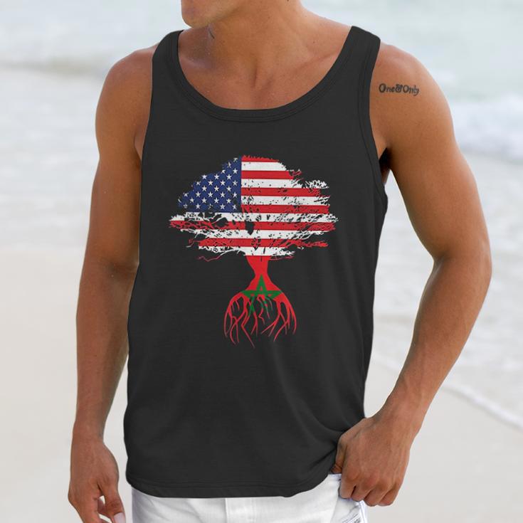 Moroccan Roots American Flag Morocco Gifts Men Tank Top