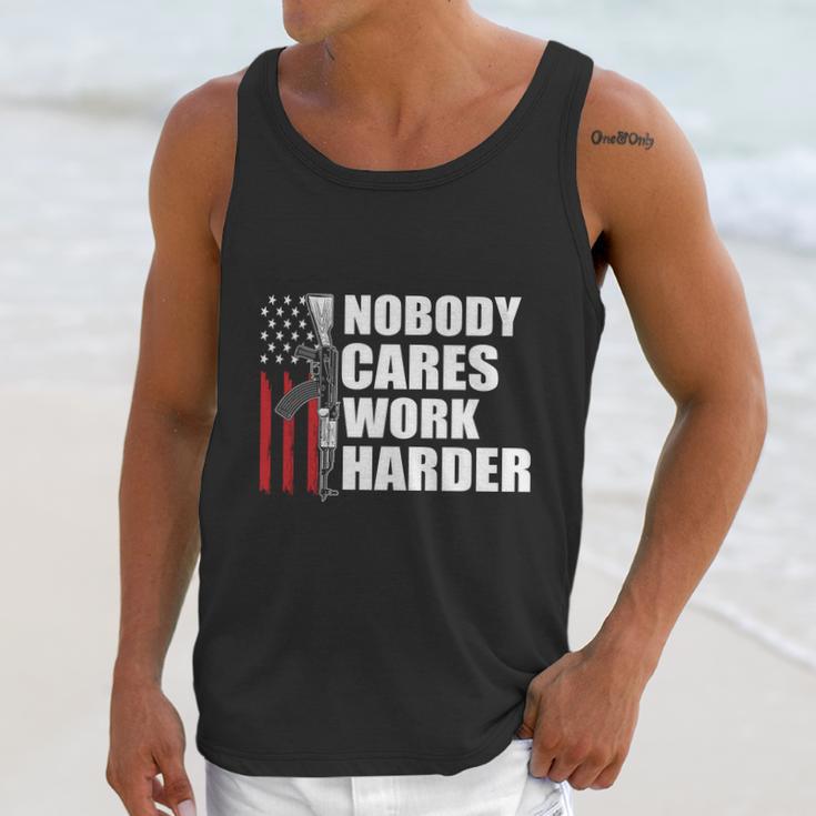 Nobody Cares Work Harder Ar15 Us Army Veteran Day Graphic Design Printed Casual Daily Basic Men Tank Top