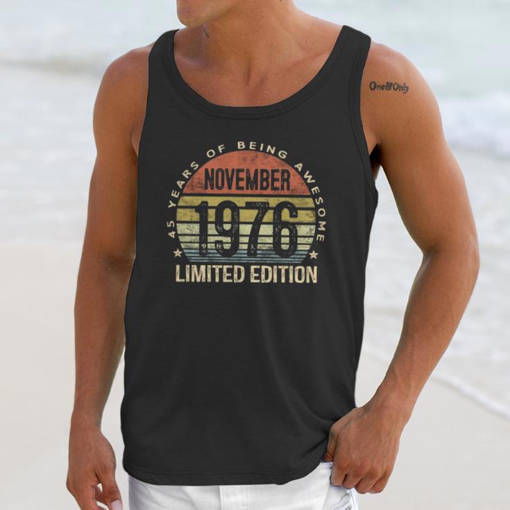 November 1976 Limited Edition 45Th Birthday 45 Years Old Men Men Tank Top