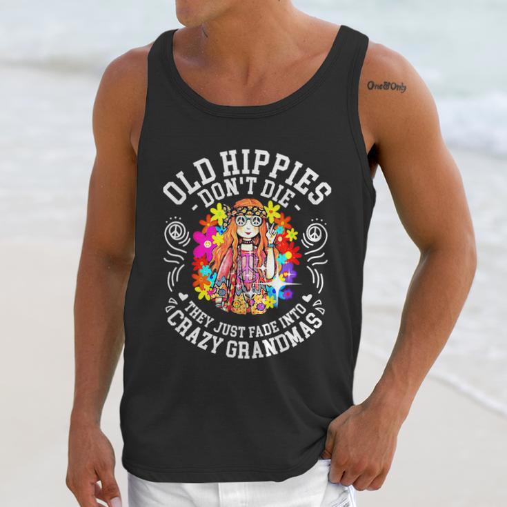 Old Hippies Dont Die They Just Fade Into Crazy Grandparents Men Tank Top