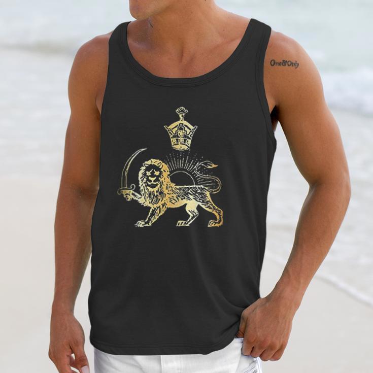 Persian Flag Iranian Lion Sun And Crown Men Tank Top