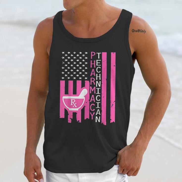 Pharmacy Technician American Flag Men Tank Top