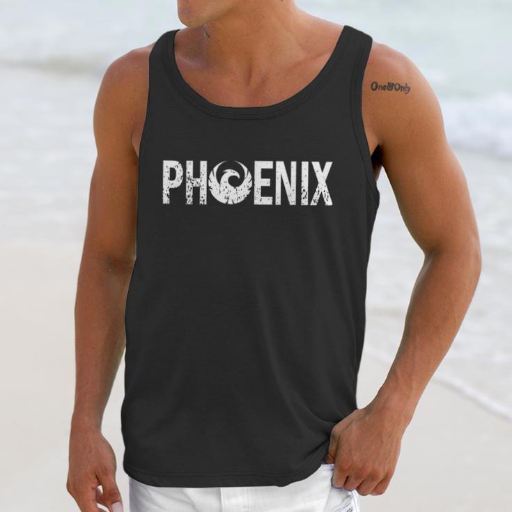 Phoenix Arizona American City Mythological Bird Phoenix Flag Men Tank Top