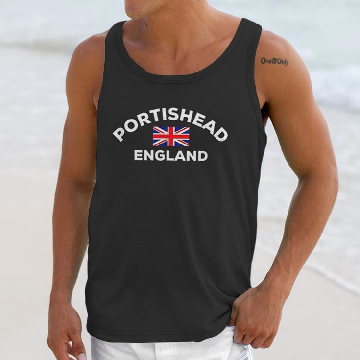 Portishead England Uk United Kingdom Union Jack Flag City Men Tank Top