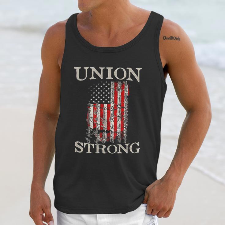 Pro Workers American Union Strong Pledge Allegiance To Flag Men Tank Top