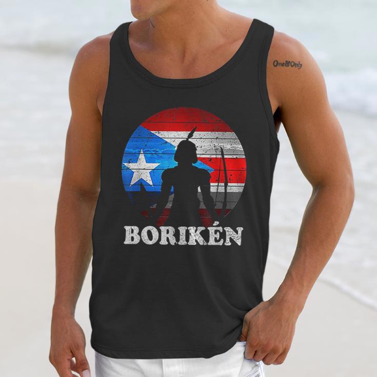 Puerto Rican Flag Taino Sun Boriken Borinquen Borikua Taino Men Tank Top