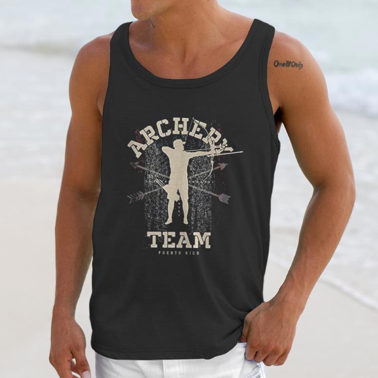 Puerto Rico Archery Team Sports Puerto Rican Flag Men Tank Top